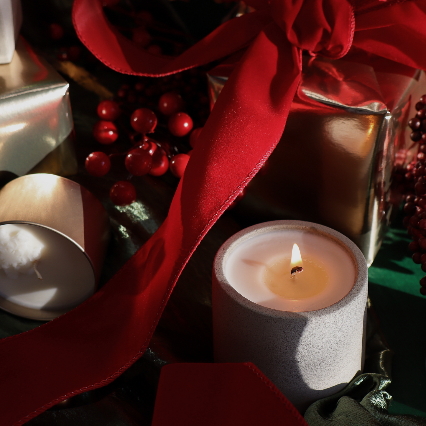 Fireside | concrete candle