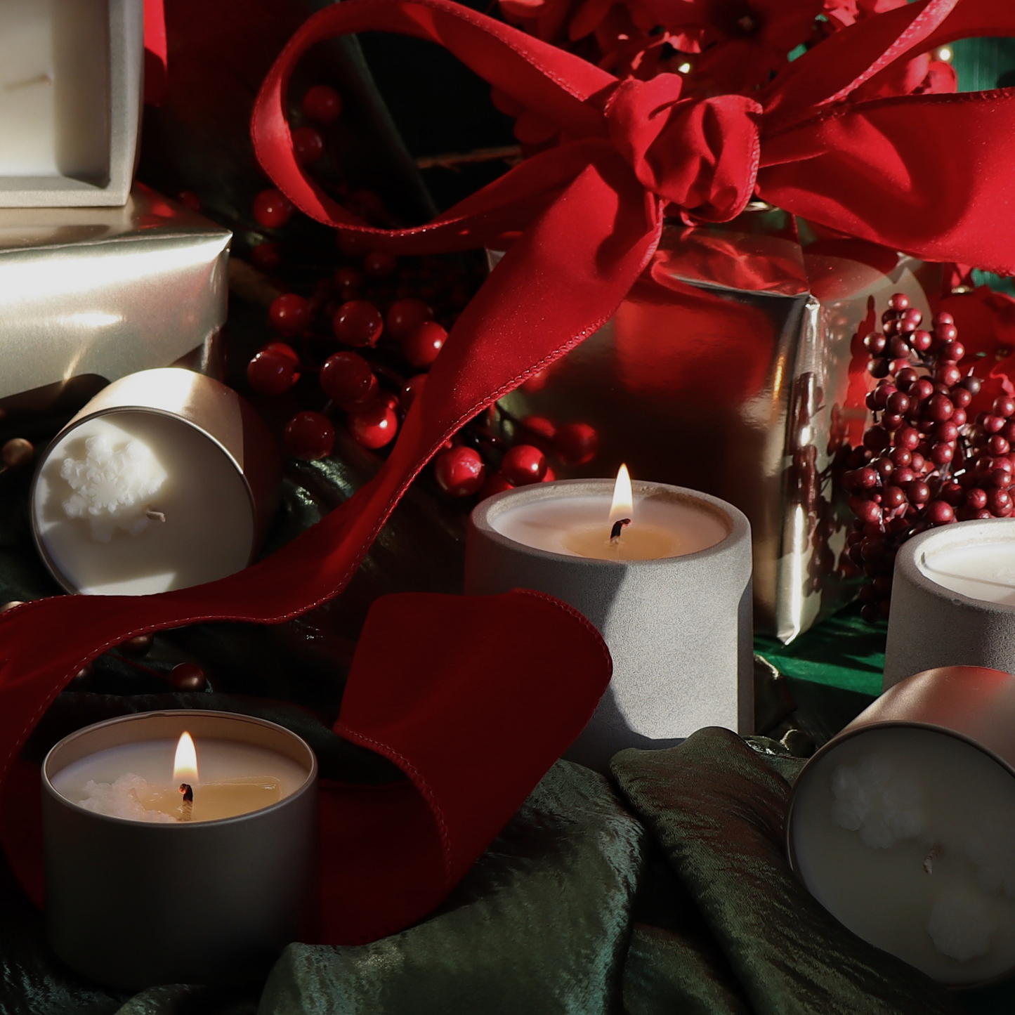Trim the Tree | concrete candle