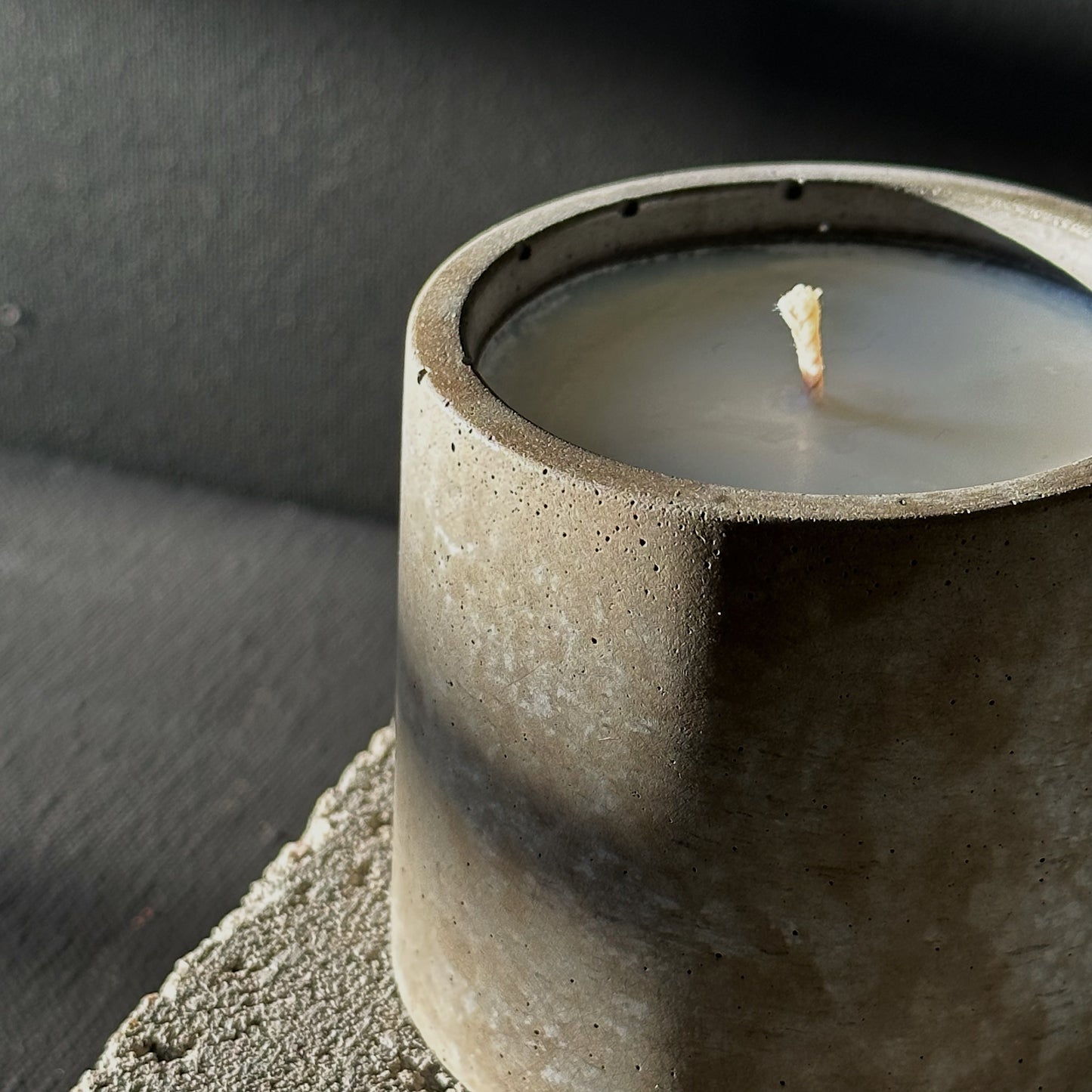Charcoal Embers | concrete candle