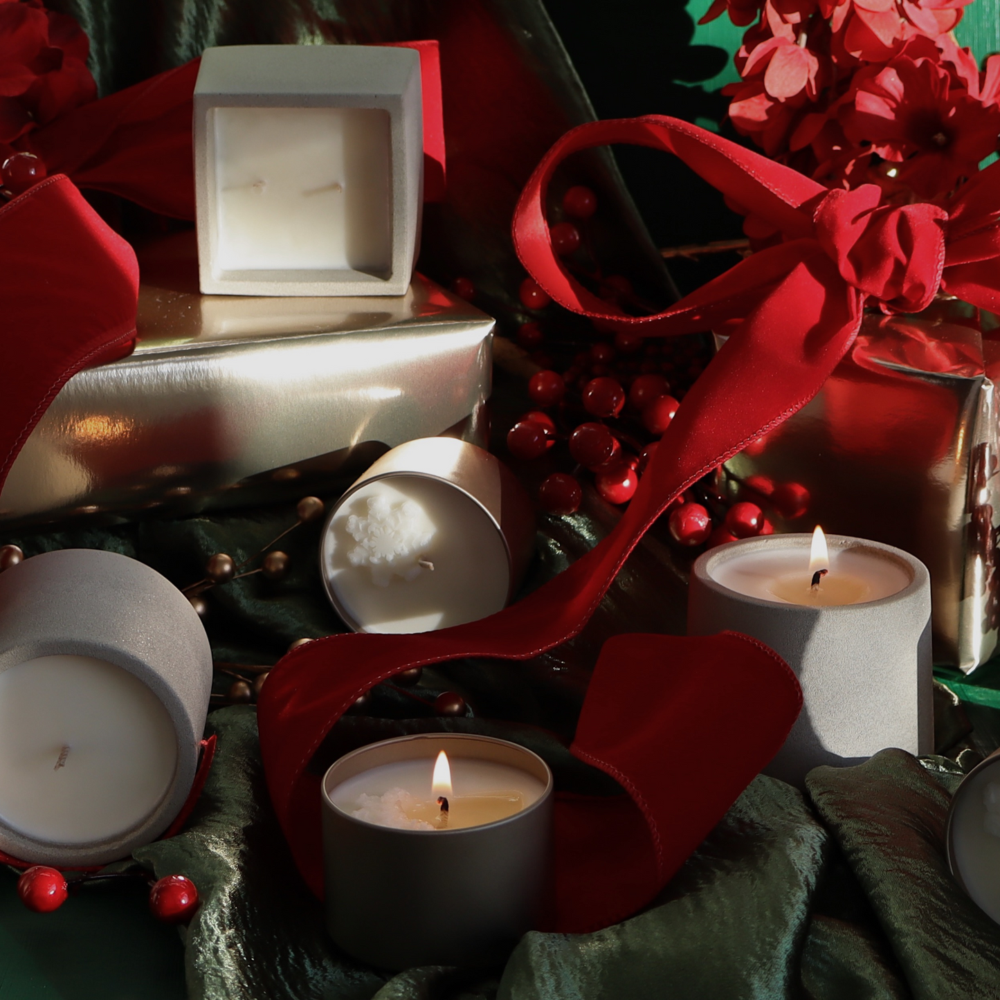 Fireside | concrete candle