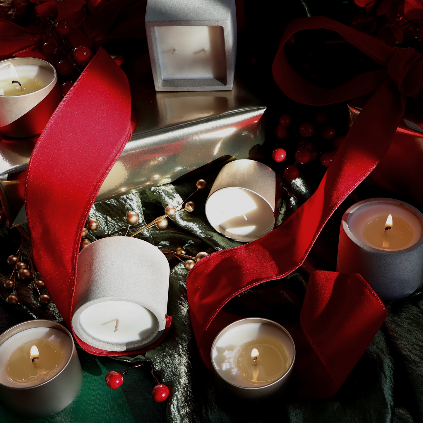 Trim the Tree | concrete candle