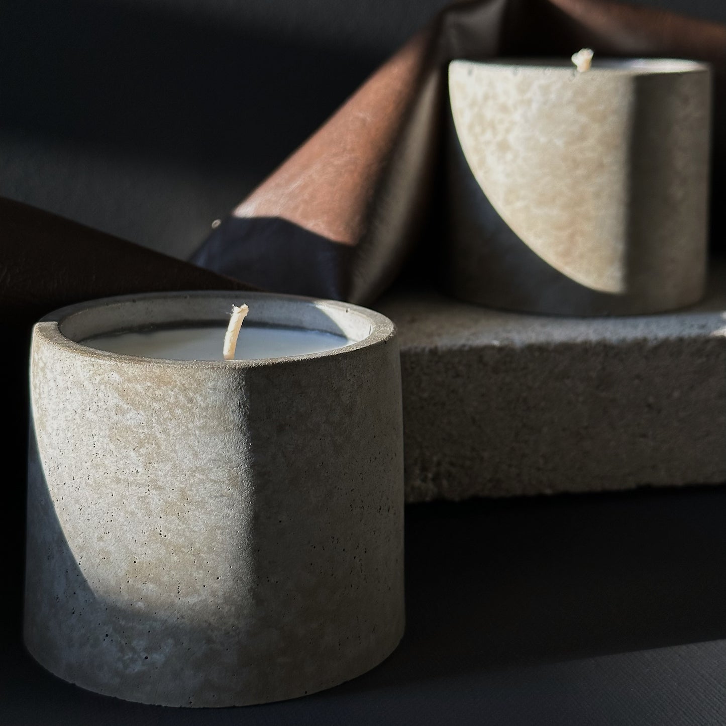 Charcoal Embers | concrete candle