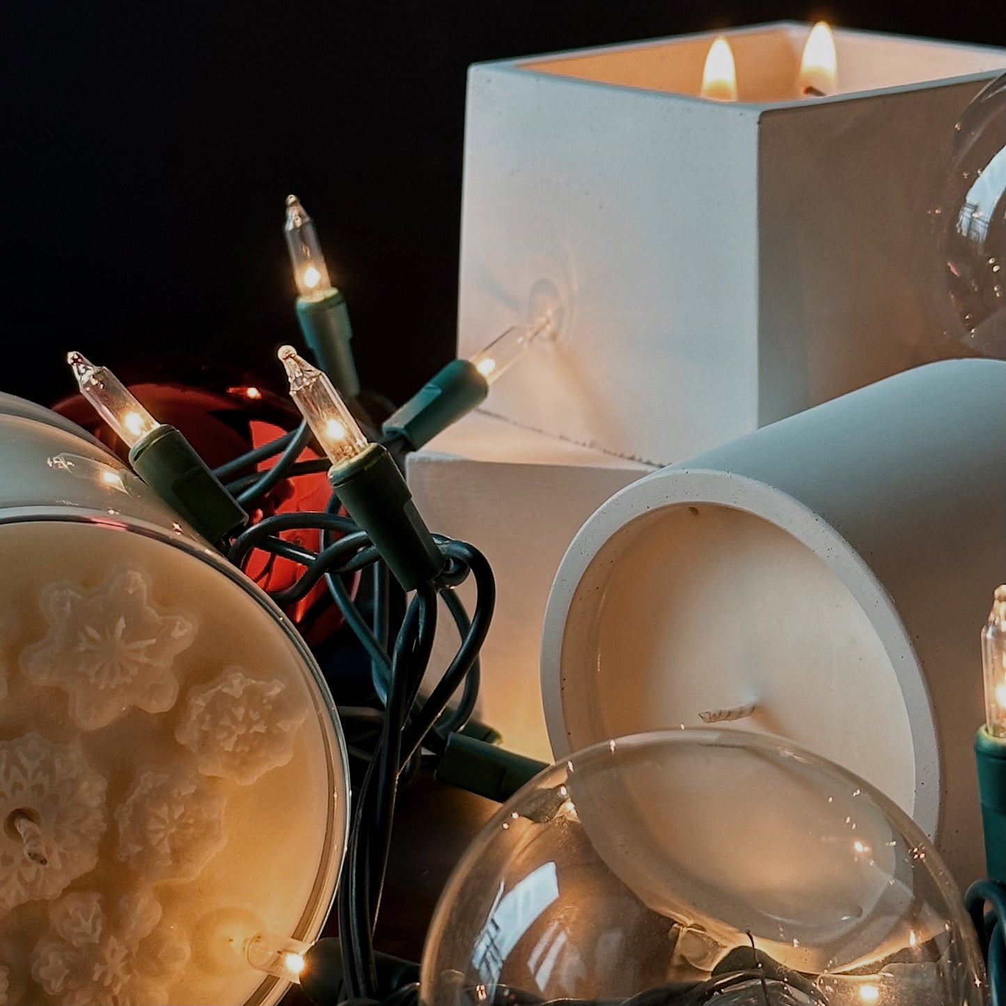 Midnight Pomegranate | concrete candle