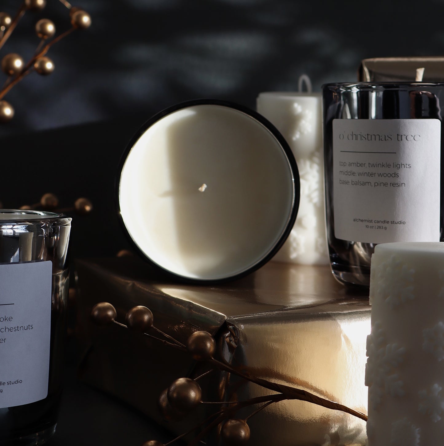 Frosted Rose | metallic glass candle