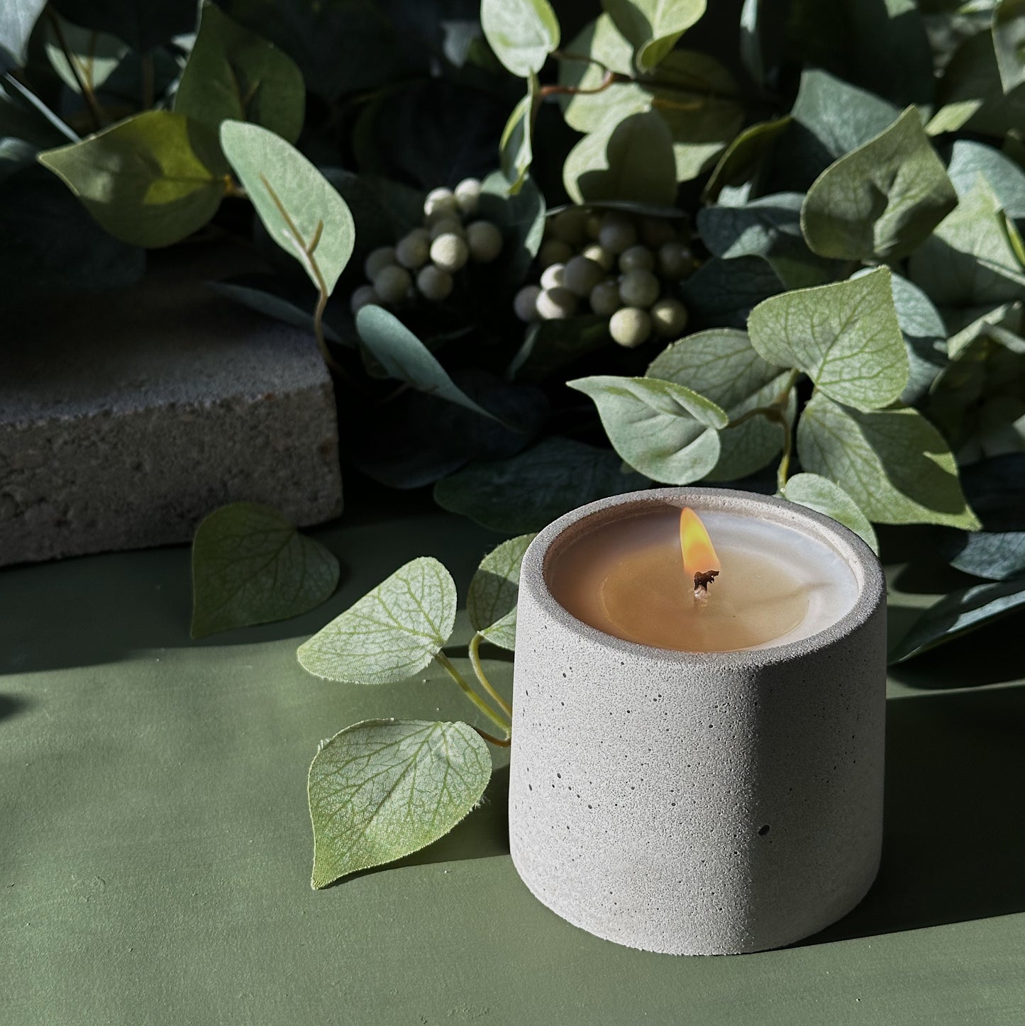Silk Pajamas | concrete candle