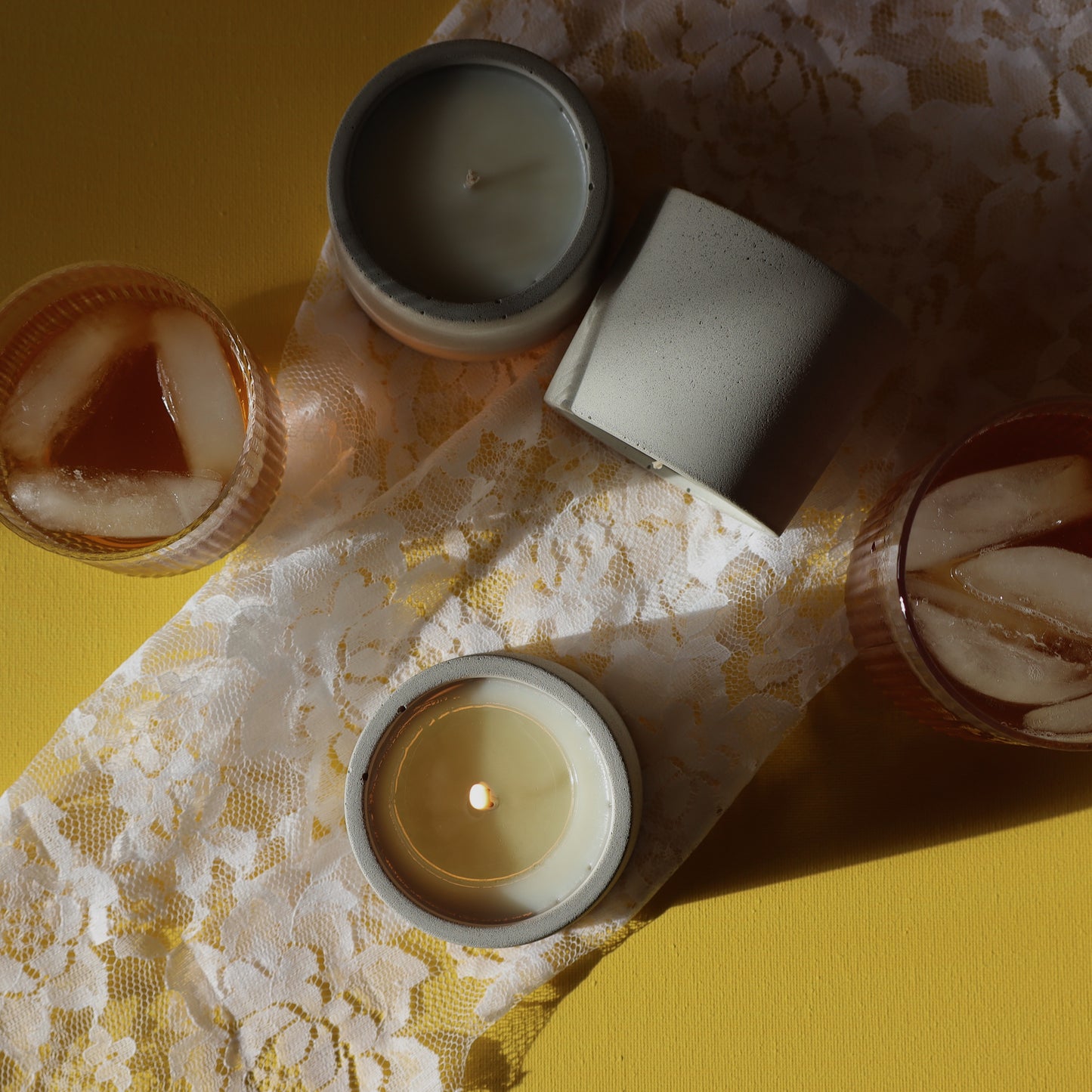 Lemon Grove | concrete candle