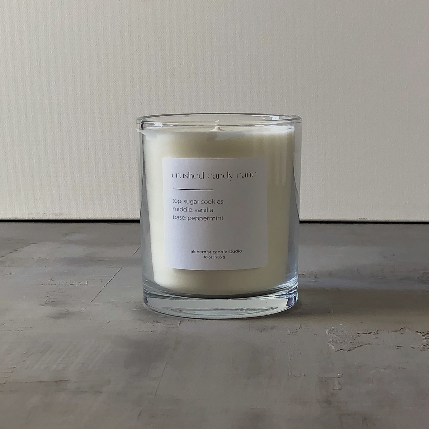 Crushed Candy Cane | glass candle