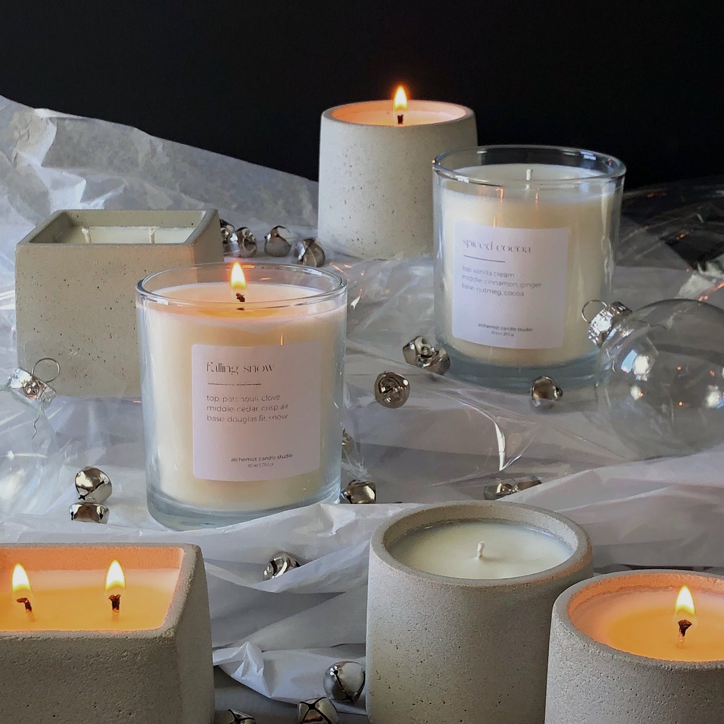 Crushed Candy Cane | glass candle