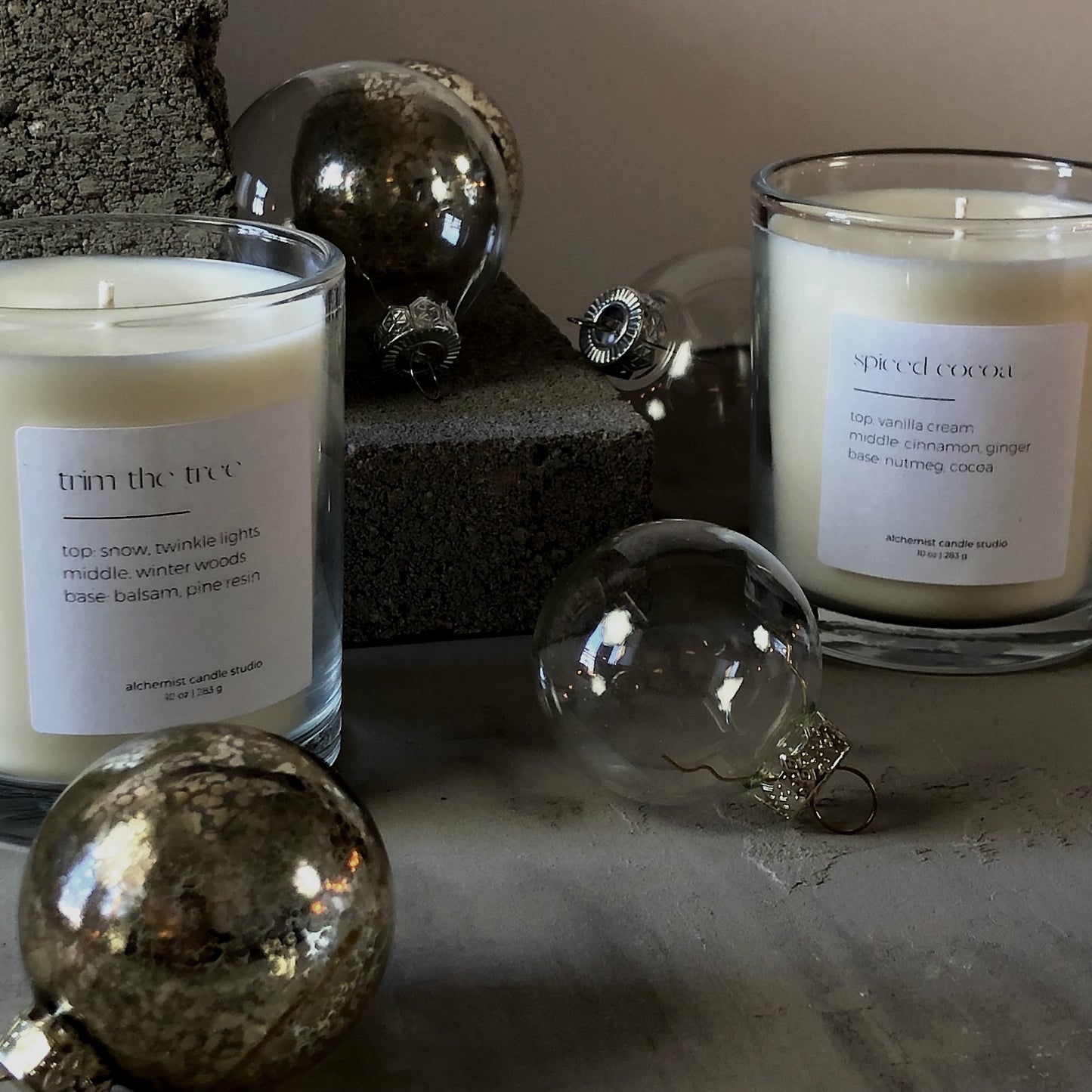 Ski Chalet | glass candle