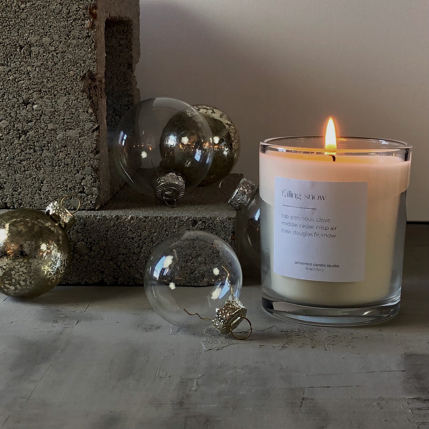 Crushed Candy Cane | glass candle