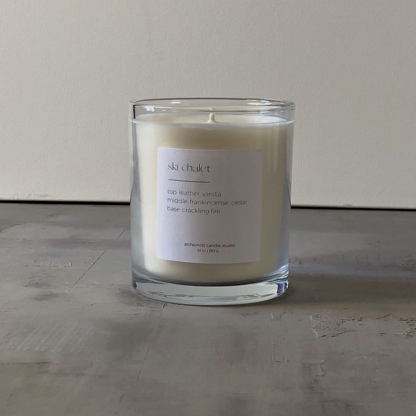 Ski Chalet | glass candle