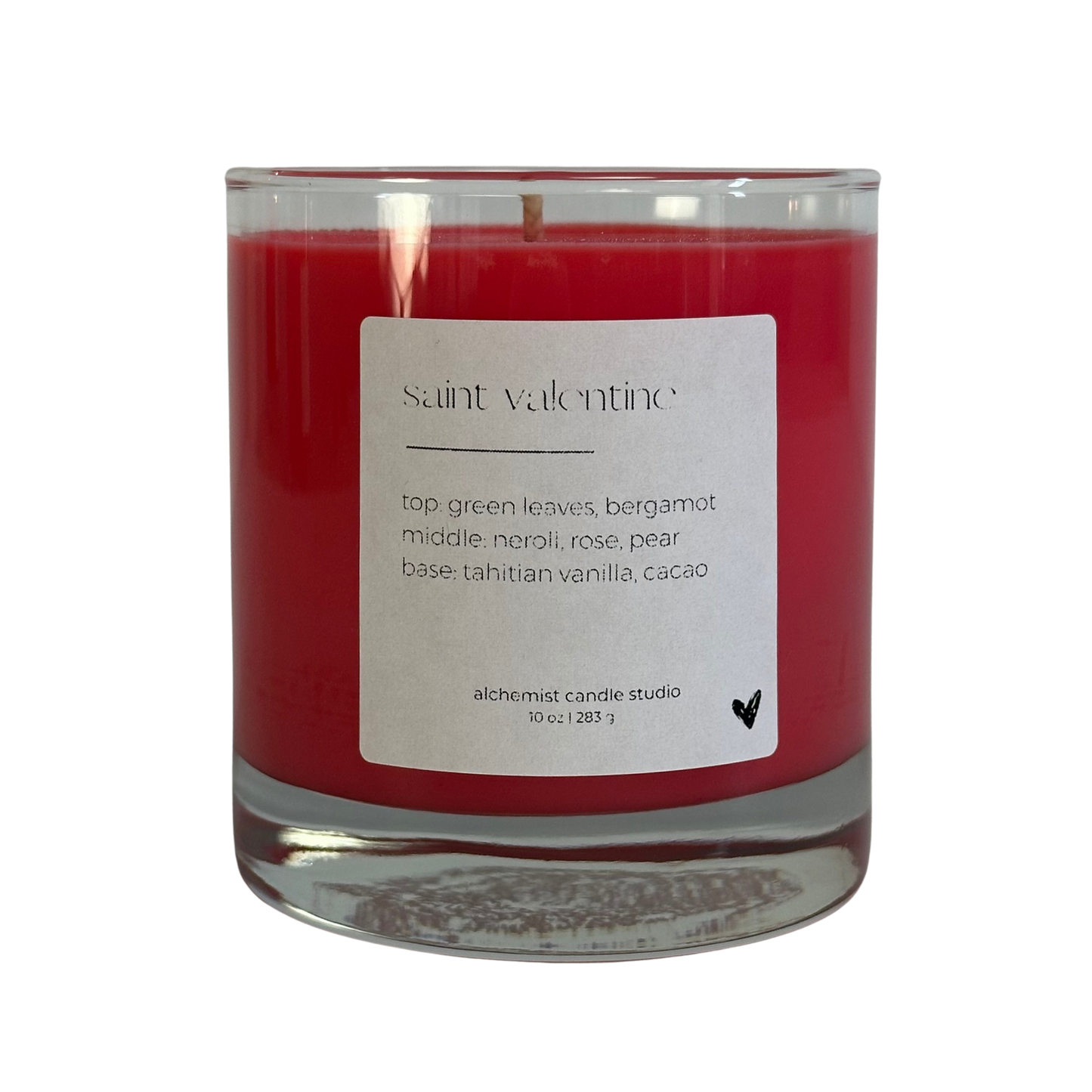 Saint Valentine | glass candle