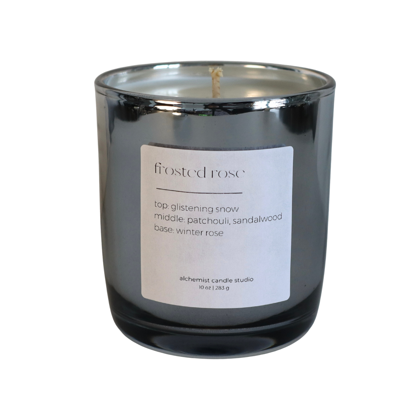 Frosted Rose | metallic glass candle
