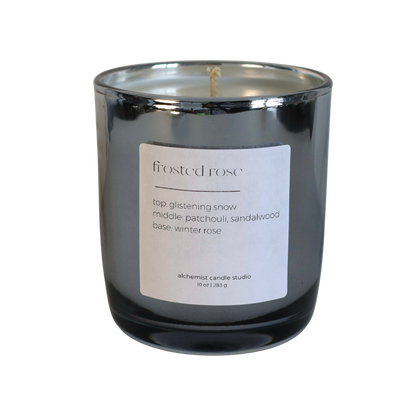 Frosted Rose | metallic glass candle