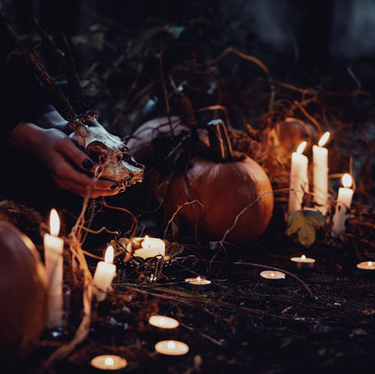 All Hallows' Eve | glass candle