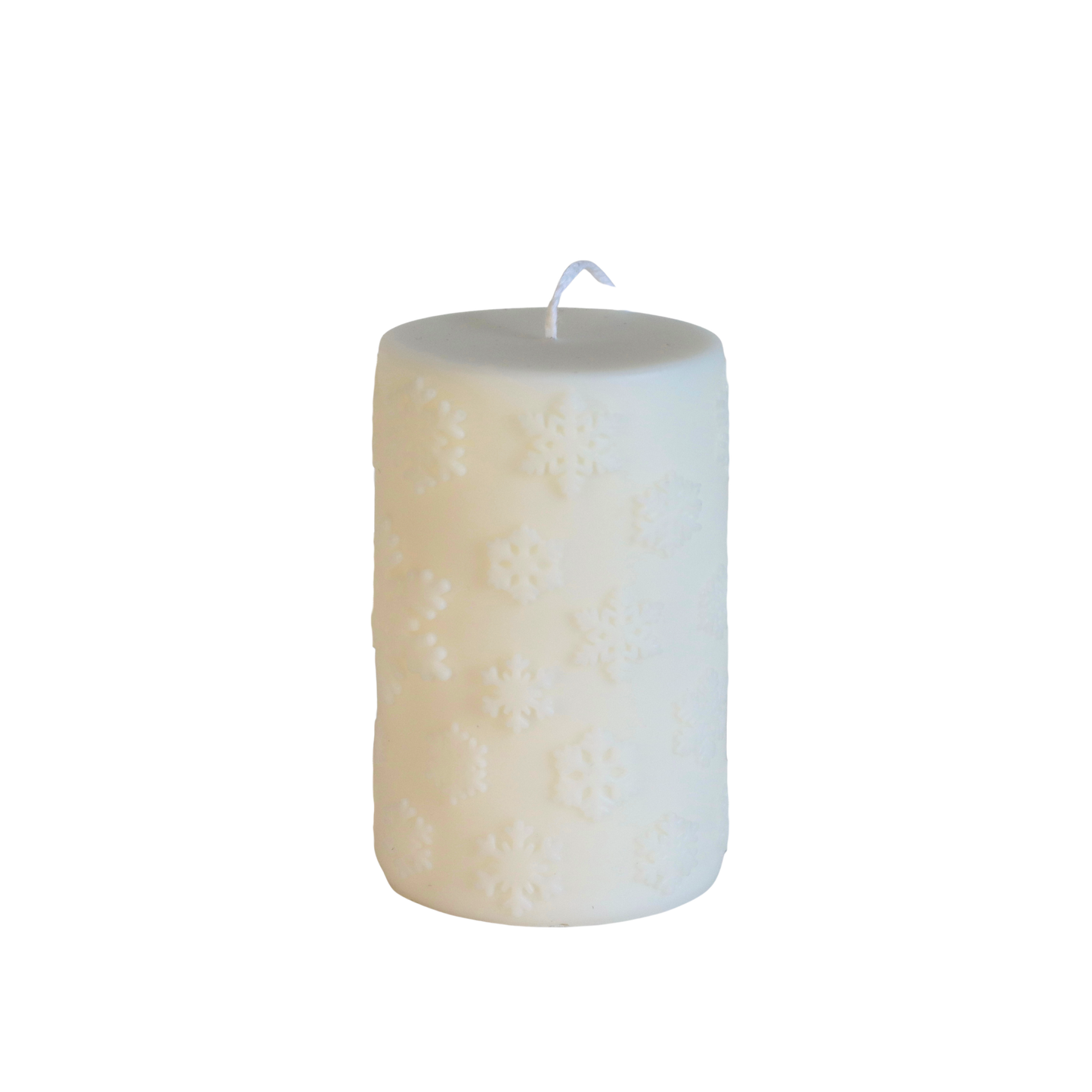 Snowflake Pillar | scented sculptural candle