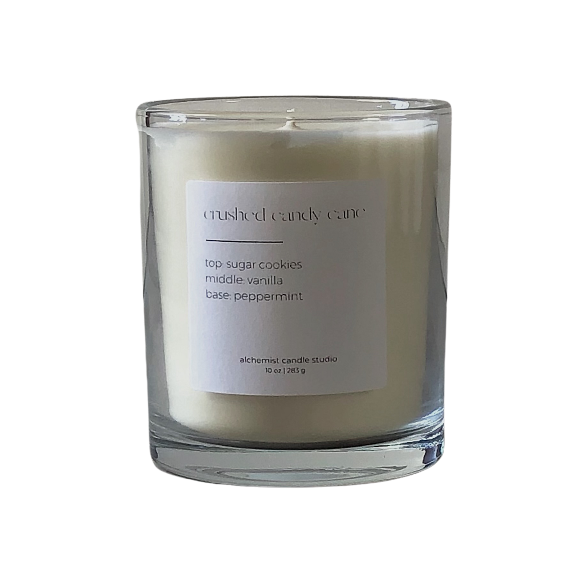 Crushed Candy Cane | glass candle