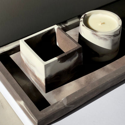 Marbleized Square Votive